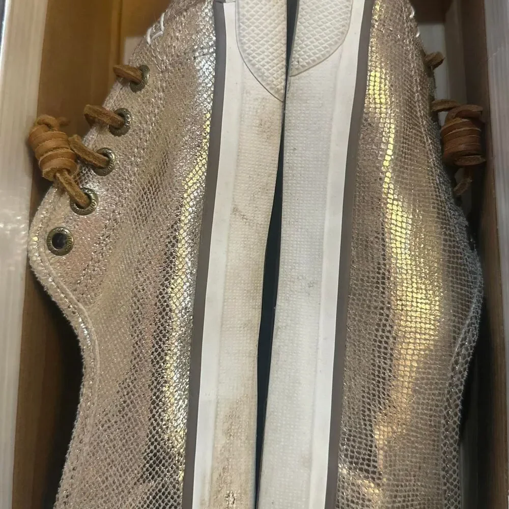 Sperry Women's Gold and Silver Trainers